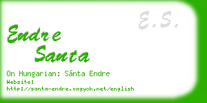 endre santa business card